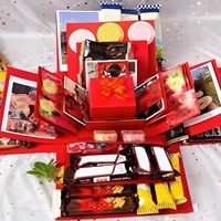 Faible MOQ, Luxe, Personnalisé, Matériaux recyclés, Art, Réutilisable, 5 couches, Écologique, Gaufré, Pochettes cadeaux cosmétiques pour petit ami et petite amie