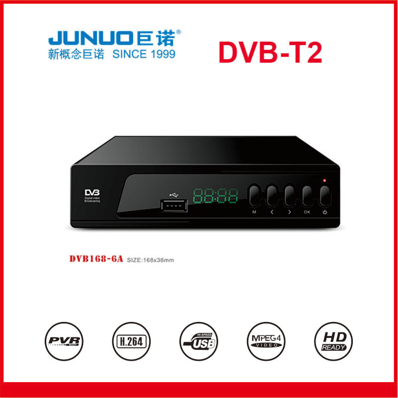 JUNUO hotsale décodeur DVB-S2 cccam bisskey mpeg4 internet wifi récepteur de télévision par satellite