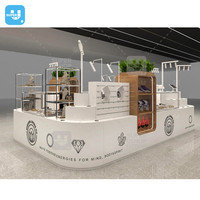 Idées de kiosque de centre commercial en cristal 3D personnalisé vitrine de magasin de minéraux vitrine en verre de bijoux de conception pour magasin de détail