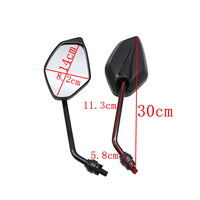 SH-1781 Scooter rétroviseur arrière moto rétroviseur latéral 2 pièces pliable rond 10MM pour accessoires de Motocross pour rétroviseurs de vélo