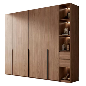 Premium Solid Hard Eucalyptus Wood <b>Wardrobe</b> Modern Design Waterproof Moisture-Resistant Formaldehyde Emission Bedroom - Product Image 4