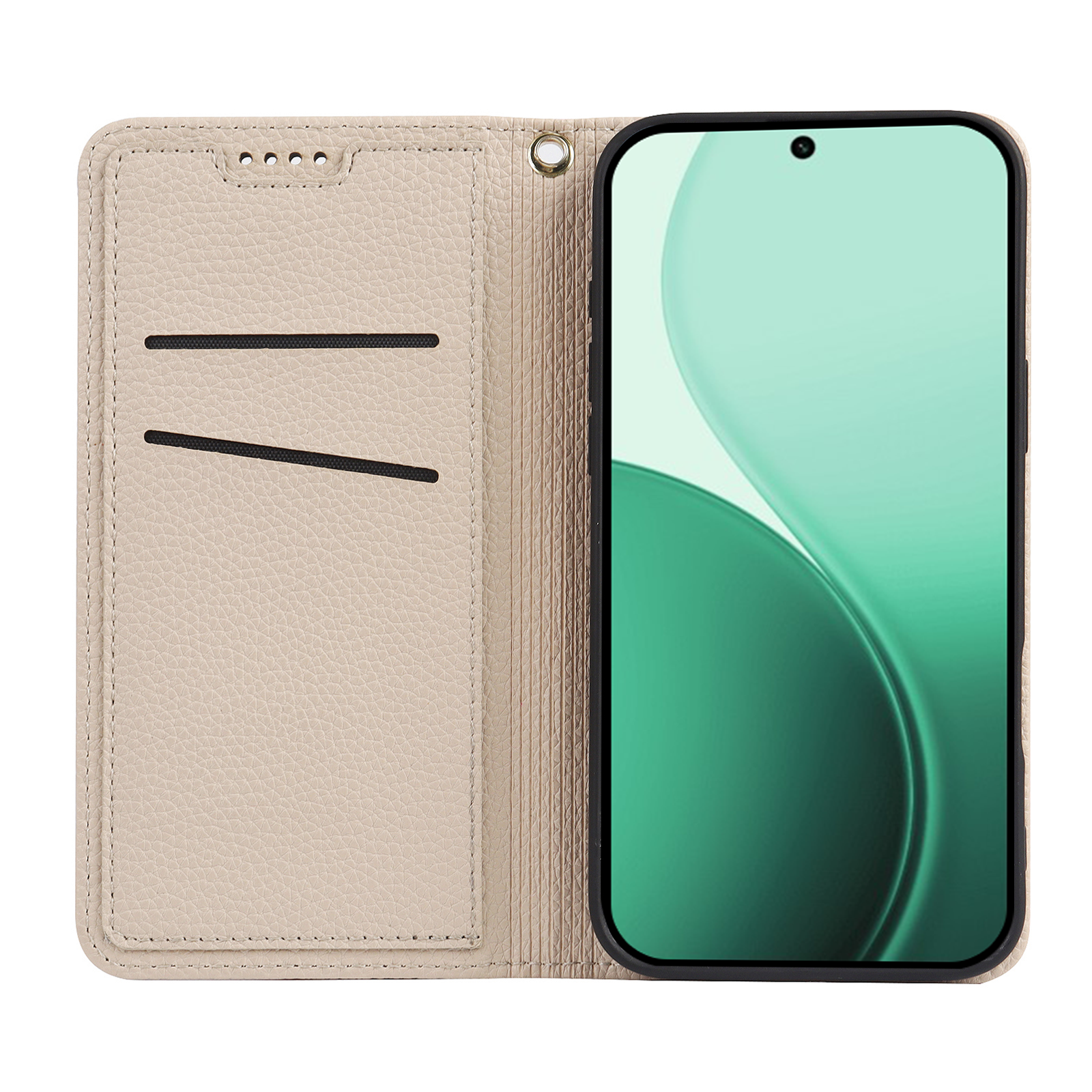 RonRun Cover A Portafoglio In PU Pelle Per Oppo A94 5G, Flip Con Stampa Quadrifoglio E Chiusura Magnetica, Rosa Oro - 4