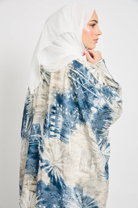 Abaya LEDUO Personalizada, Elegante, Estilo Boho, Estampado Tie Dye, Estilo Abierto, para Mujer, para Eid - Product Image 2