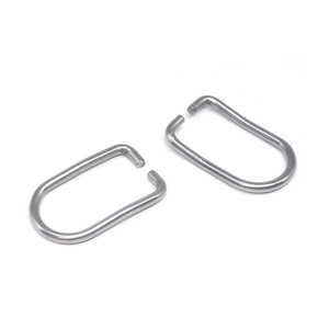 Stainless Steel Wire Forming <b>Clip</b> Carbon Steel Oval <b>Buckle</b> Runway Type Silver Carabiner for Bags Cars & - Product Image 4