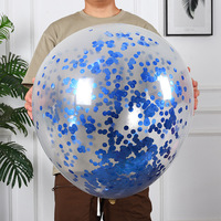 Ballons en latex transparents de 36 pouces avec confettis, ballons ronds géants transparents à paillettes pour mariage, fête prénuptiale, anniversaire, décoration de festival