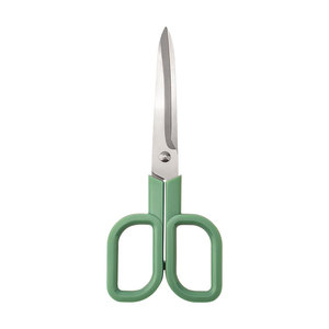 Stainless Steel Office Scissors Green Straight Head Craft Cutting Tool Stationery Supplies - Product Image 5