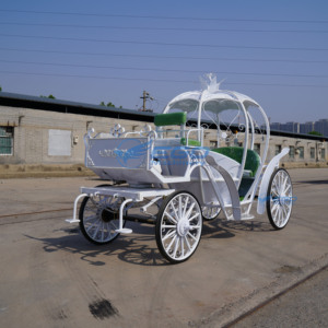 Chariot de mariage de luxe en fer forgé style citrouille, chariot à chevaux creux en forme de citrouille, fabricant de chariots à chevaux à vendre - Product Image 6