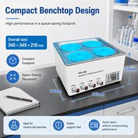 CENLEE Baño de Agua con Agitación Magnética Digital PID, Amplio Rango de Temperatura, Regulación Digital para Uso en Laboratorio