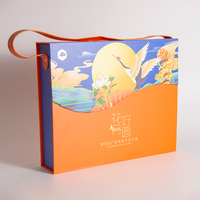 Boîte cadeau alimentaire en papier rigide avec insert, logo personnalisé, design luxueux laminé, poignées en PU, couvercle magnétique pliable