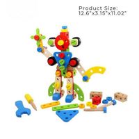 15% descuento fijo niños creativo de madera DIY construcción constructor conjunto de madera de la Toy-78pcs