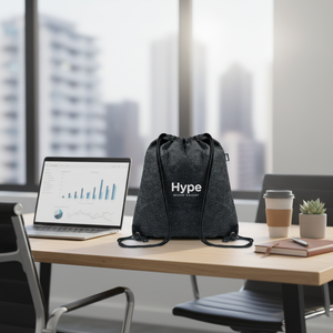 Indico RPET Felt <b>Drawstring</b> <b>Backpack</b> Corporate String <b>Backpack</b> - Product Image 3