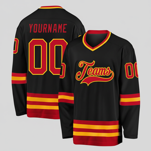 Ensemble d'uniformes de hockey sur glace personnalisés, tissu durable, vêtements de sport pour adultes - Product Image 1