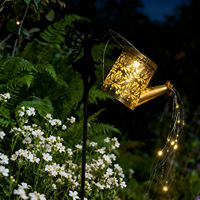 Lámpara Solar LED para Jardín, Exterior, IP65, Impermeable, de Hierro Forjado, con Diseño de Flor y Hada, Pequeña, para Decoración de Césped y Jardín