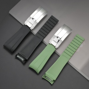 Compatible avec les bracelets de montre en fluoroélastomère Rolex 20 mm à extrémités courbées pour la série <span class=keywords><strong>Submariner</strong></span>, pour les bracelets collaboratifs Omega Swatch. - Product Image 1