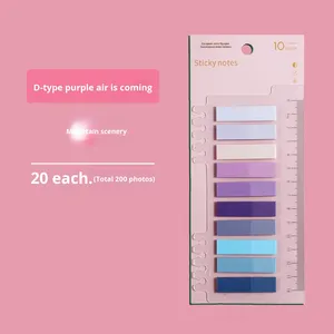 Impermeable Morandi Color Ins Style Sticky <span class=keywords><strong>Notes</strong></span> Tiras transparentes Pestañas de índice Etiquetas adhesivas Adhesivo fuerte Reutilizable Escribible - Product Image 6