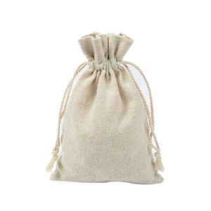 Customized Logo <b>Printed</b> Cotton Linen Drawstring Bags Double Drawstring Shopping Gifts Bag <b>Canvas</b> Cotton Bags - Product Image 1