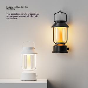 Lampe d'ambiance de camping extérieure à LED bicolore, rechargeable, longue durée, lampe de secours, lampe de tente, veilleuse - Product Image 1