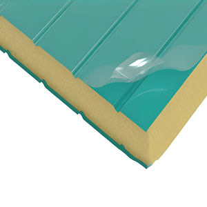 <span class=keywords><strong>Film</strong></span> protecteur adhésif PE pour panneaux sandwich de toiture et de mur, blanc/noir-blanc, en acier - Product Image 4