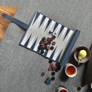 Rouleau de <span class=keywords><strong>backgammon</strong></span> de voyage en cuir personnalisé, jeu de <span class=keywords><strong>backgammon</strong></span> coloré - Product Image 2