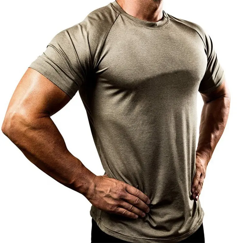 Fitness Tshirt Factory Direct Supply Workout Mens T-Shirt Fitness Men Sports Compression Shirt Basic Style