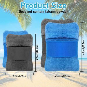 Toalla removedora de arena de playa de gran tamaño con correa elástica para exfoliación corporal y uso en camping - Product Image 3
