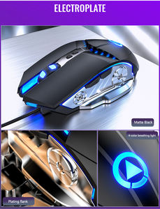 Wired Gaming Mouse 3200DPI Respirazione LED E-Sport Meccanico Muto Muto Del Mouse Gamer Mouse Ottico Sens per il Computer Portatile del Computer - Product Image 2