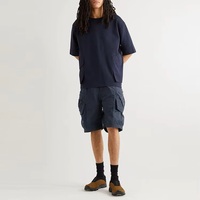 Short Cargo pour hommes, à jambe droite, personnalisé, en maille de taille crantée, en Nylon marine, nouvelle collection été