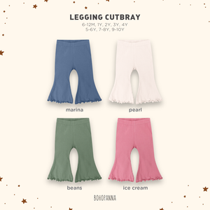 Leggings acanalados para niñas con volantes, pantalones de bebé transpirables de punto para primavera y verano - Product Image 1