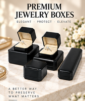 Boîtes d'emballage cadeau en cuir PU de haute qualité, nouveau style, vente en gros, avec logo personnalisé pour bague, pendentif, collier, bracelet