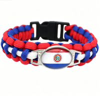 Bracelet en paracorde personnalisé avec le drapeau du Nigeria, bracelet de survie tissé pour les supporters de football et souvenir national