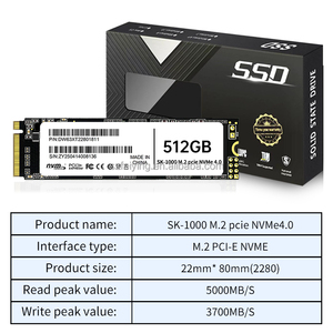 High Quality Factory Direct Internal NVMe <b>M.2</b> PCIe Solid State Drive 512GB 2280 4.0 4x4 Channels 5200MB/s Read/3800MB/s Write SS - Product Image 2