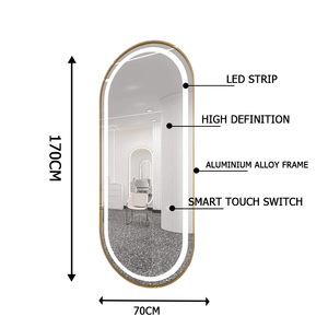 Miroirs de salon de coiffure décoratifs de luxe en vente chaude avec lumières LED, <span class=keywords><strong>miroir</strong></span> de salon de beauté - Product Image 6