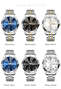 VVS Charm Decorativo Reloj Cuarzo Cristal Mineral 42mm Banda Acero Inoxidable 20mm Aguja Fecha OEM ODM Low MOQ - Product Image 2