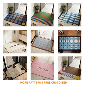 Tapis d'entrée classique en soie, résistant aux taches, antidérapant, anti-salissures, pour chambre et salon - Product Image 2