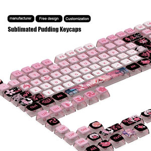 Keycaps PBT Yae Miko Pudding, fondation de keycaps, 125 touches, keycaps personnalisés mignons pour interrupteurs <span class=keywords><strong>Gateron</strong></span> <span class=keywords><strong>MX</strong></span>, claviers mécaniques - Product Image 5