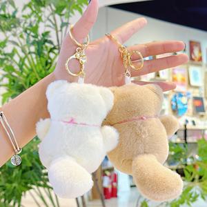 2025 nouveau dessin animé mignon jouet poupée petit chat sac suspendu décoration poupée cadeau en gros en peluche chat chanceux porte-clés prêt à expédier - Product Image 2