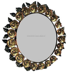 Miroirs décoratifs en métal doré pour décoration murale Miroir Starburst Miroir mural décoratif en design Sunburst 27 pouces pour le salon - Product Image 4