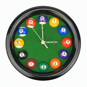 <span class=keywords><strong>Horloge</strong></span> murale de billard ronde S.Q.F, <span class=keywords><strong>horloge</strong></span> de snooker, <span class=keywords><strong>horloge</strong></span> de billard américain, cadre en bois, décoration de salon, personnalisable, directement de l'usine, pour la maison - Product Image 2