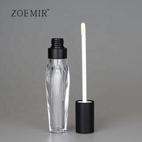 Tube de brillant à lèvres de 8 ml avec pinceau, conteneur vide pour teinte à lèvres, tube transparent en cristal pour rouge à lèvres liquide, fabricant de tubes en plastique pour brillant à lèvres