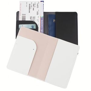 Cartera de piel sintética estampada para tarjetas, pasaportes y documentos, con bloqueo RFID, 5 compartimentos gruesos de 50 mm, sin cierre. - Product Image 4