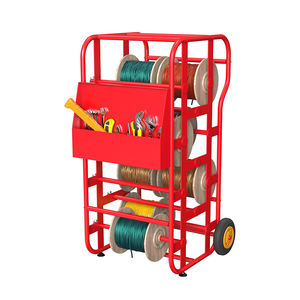 بكرة بكرة متعددة الاستخدامات واسعة JH-Mech مع قوي إضافي من من حيث السعة ، بكرة بكرة أسلاك فولاذية ملحومة باللون الأحمر - Product Image 1