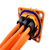 Connecteur mâle/femelle à 6 broches à verrouillage haute tension HVIL 40A Câble blindé de 6 mm Matériau PA66 Utilisation automobile 40-105C