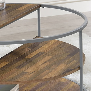 Cross-border best-selling light luxury coffee <b>table</b>, wrought iron coffee <b>table</b>, living room dining room panel <b>round</b> <b>side</b> <b>table</b>, - Product Image 3