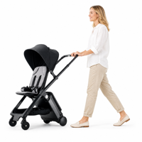 Poussette bébé portable 3 en 1, poussette bébé légère en aluminium, 15 kg, pour une utilisation en intérieur, en extérieur et en voyage