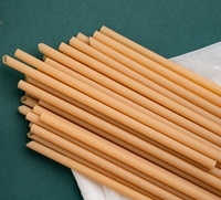 Emballage entièrement personnalisable, pailles à boire en bagasse de canne à sucre biodégradables à 100 %, écologiques, jetables, de luxe, fines de 5 mm