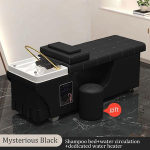 Peluquería Cómodo Masaje Acostado Silla de cuero Cabeza Equipo de spa Champú Spa Cama Lavado con circulación de agua - Product Image 6