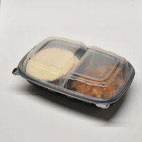 Conteneur jetable en plastique PP personnalisé pour la préparation de repas au micro-ondes Boîte d'emballage alimentaire à emporter à clapet