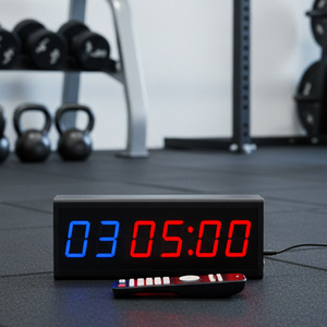 Temporizador de Intervalos LED Digital Profesional, Metálico, a Pilas, con Cuenta Regresiva/Ascendente, Cronómetro con Control Remoto para Gimnasio en Casa y Fitness - Product Image 1