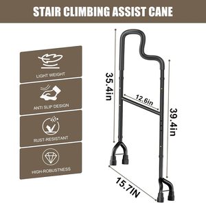 Vente chaude Réglable En Aluminium Canne Bâton <span class=keywords><strong>De</strong></span> <span class=keywords><strong>Marche</strong></span> Portable Antidérapant Béquilles pour Escaliers pour La Thérapie <span class=keywords><strong>De</strong></span> Réhabilitation - Product Image 4