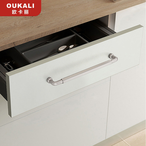 Oukali New Release Modern Furniture Cabinet Kitchen Cupboard Zinc Alloy Nickel 160mm Pull Handles - Product Image 5